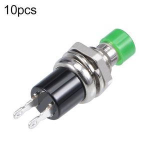 Multicolor Green 7mm 2 <b>Pin</b> Momentary <b>Push</b> Button Switch 10pcs Pack - Product Image 1