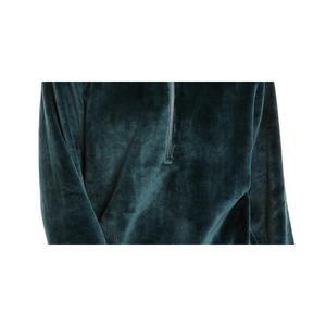 Felpa con Cappuccio in Finta Pelliccia Verde Scuro con Zip a Quarto per Donna Ideology, Taglia XS, Top Corto in Seta con Colletto a Cappuccio - Product Image 3