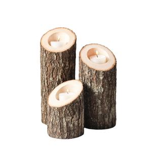 Best Selling Natural Bark Wooden Candle Holder Factory Price Hot Selling High Quality Wood Candle Holder Wedding Holder Made - Product Image 1
