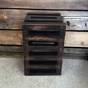 Venta caliente negro antiguo tallado a mano cuadrado caja de velas de madera titulares de lujo Vintage linternas tarros hechos a mano para el hogar Navidad - Product Image 2