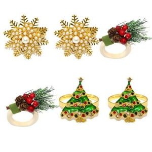 Anillo de Servilleta de Latón con Acabado Chapado en Oro de Alta Calidad, con Cuentas, Porta Servilletas para Mesa, para Restaurantes y Hoteles - Product Image 3