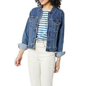 Chaqueta Vaquera para Mujer, Transpirable, de Alta Calidad, Color Sólido, en Oferta - Product Image 5