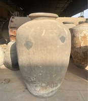 Vintage hint Terra Cotta tencere büyük tahıl ahşap damarları mutfak banyo-endüstriyel antik kitaplıklar ev dekor mobilya