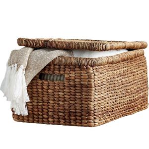 Vente en gros de paniers à couvercle tissés à la main de qualité supérieure 2023 pour la décoration du salon et de la chambre à coucher - Product Image 1