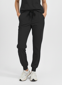 Moderno pantalón de correr de pierna recta con puños acanalados médicos Scrubs fabricantes 280Gsm algodón mezcla Hospital Scrub Set - Product Image 4