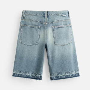 กางเกงยีนส์ขาสั้นโอเวอร์ไซส์สำหรับผู้ชายกางเกงขาสั้นผ้ายีนส์ผ้าฝ้ายฟอกสีวินเทจสำหรับผู้ชายแฟชั่นฤดูร้อน - Product Image 6