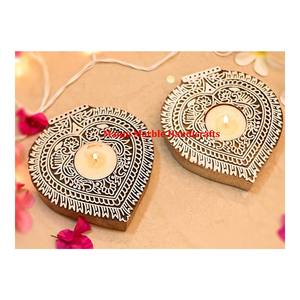 Juego de portavelas de madera de diseño limitado Premium increíble pulido Natural, curvado a mano, varias formas para regalos de cumpleaños, propósito - Product Image 2