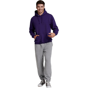 Venta al por mayor 500gsm alta calidad 100% algodón polar de gran tamaño Unisex impresión personalizada bordado Logo en blanco Casual Sudadera con capucha para hombre - Product Image 3