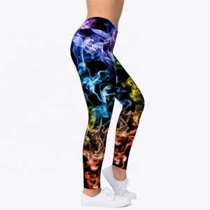 Leggings de yoga pour femmes taille haute imprimés pour la gymnastique, la course et le fitness. - Product Image 4