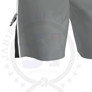 Pantalones cortos de entrenamiento para hombre transpirables con entrepierna de 4 pulgadas personalizados, tejido de malla de bolsillo de poliéster 100%, dobladillo dividido de Color sólido, servicio OEM - Product Image 6
