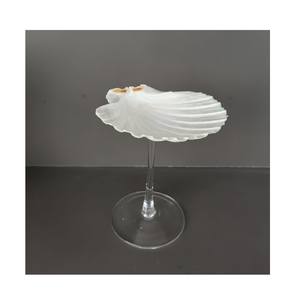 Scallop Wine <b>Glass</b> and Seashell Cup Coastal Themed Handmade Drinkware for Export and Gift Shops - Product Image 2