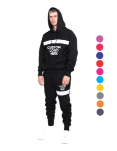 Conjunto de sudaderas y pantalones de chándal con forro polar de 280 GSM de gran demanda personalizado - Product Image 1