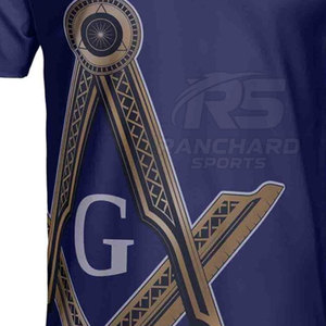 เสื้อฟรีเมสัน ผ้าถักเนื้อแน่น 100% คอตตอน แห้งเร็ว แขนสั้น สำหรับผู้ชาย ดีไซน์ปรับแต่งได้ - Product Image 6