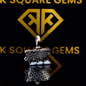 Pendentif Hip Hop personnalisé pour enfants et hommes, design 777, bijoux en moissanite, argent sterling - Product Image 4