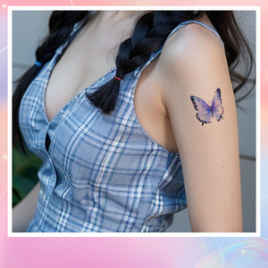 Tatuaje Temporal Semipermanente de Papel Barbardy CA, Brillante, Impermeable, con Diseño de Mariposa, para Niños y Adultos, para Brazos, Piernas y Cuerpo - Product Image 4