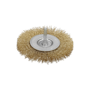Spazzola in Acciaio Ramato a Disco O/ 75 mm. Espiga 1/4" - Product Image 1