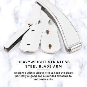 Maquinilla de afeitar de borde recto profesional de peluquero de acero inoxidable alemán, acabado de espejo, maquinillas de afeitar para salón de belleza - Product Image 6