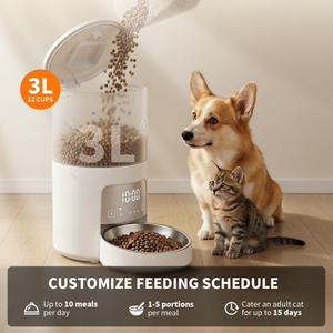 Distributore Automatico di Cibo per Animali Domestici da 3L con WIFI, Consegna Rapida, Programmazione 10 Pasti, Display LCD, Design Portatile in Plastica con Alimentazione a Batteria - Product Image 5