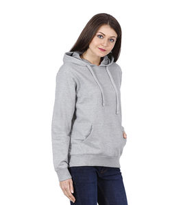 เสื้อฮู้ดลำลองแบบสวมศีรษะสำหรับผู้หญิงเสื้อแขนยาวโอเวอร์ไซส์เสื้อฮู้ดสีทึบมีความต้องการสูง - Product Image 5