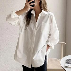 Camisas de manga larga de tendencia para mujer, Camisa lisa transpirable informal, camisas de verano de secado rápido con estilo - Product Image 3