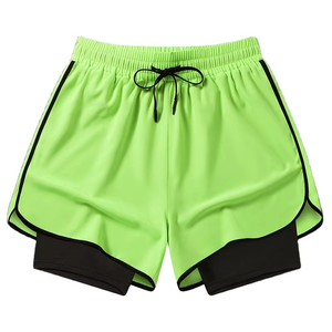 Shorts d'été pour hommes, doublure respirante, style streetwear, fermeture à cordon, en laine double couche, couleur personnalisée avec logo - Product Image 6