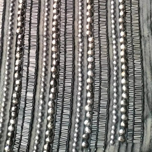 Tissu en dentelle perlée haut de gamme et écologique avec broderie artistique traditionnelle élégante pour garnitures et accents de Lehenga pour filles - Product Image 1