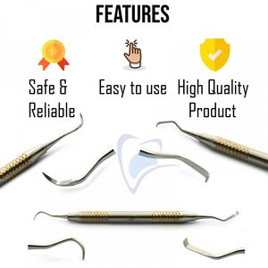 Juego de 3 instrumentos periodontales de ortodoncia Dental Manuel de calidad superior, cuchillos de mango hueco Orban, instrumentos de Periodoncia - Product Image 3