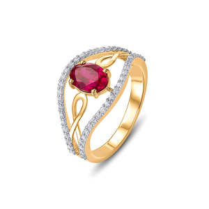 Anillo de Moda Royal Passion para Mujer, Chapado en Oro de 18K, con Engaste Invisible - Product Image 4
