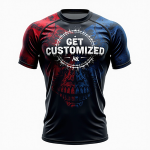 Get Custom BJJ Rash Guard High Performance MMA <b>Kimono</b> De Jiu Jitsu Get Custom Compression Fit with Full Short Sleeve Options - Product Image 6