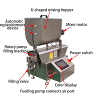 Machine de remplissage à pompe rotative motorisée par servomoteur pour confiture, crème et chocolat avec fonction d'agitation