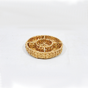 Bandeja de Servir Multifuncional Minimalista Comehome Seagrass con Compartimentos Divididos para Nueces, Dulces y Bocadillos - Diseño Redondo Vietnam - Product Image 3