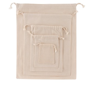 Sac fourre-tout en coton avec poignée en corde, logo personnalisé, écologique, design réutilisable pour l'emballage de cadeaux et l'usage quotidien - Product Image 3