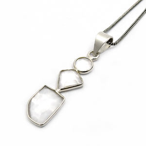 จี้อัญมณีคริสตัลใสสำหรับปาร์ตี้วันเกิด925เงินสเตอร์ลิงดีไซน์ไม่เหมือนใครเครื่องประดับแฮนด์เมดทันสมัยคลาสสิก - Product Image 1