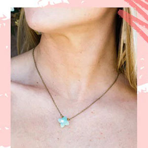 Collar de ónix negro Natural y delicado, tamaño de piedra de 12mm, con forma de trébol, alambre de piedras preciosas envuelto, cadena de plata de ley 925, collar de dos lazos - Product Image 3