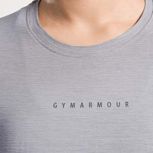 T-shirt Aero Wave gris clair en tissu jersey avec décoration logo - Product Image 5