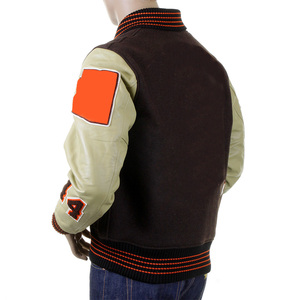 Chaqueta universitaria para hombre personalizada al por mayor, chaqueta de béisbol bomber de longitud larga con cuello y decoración de bolsillos y tela de lona, gran oferta - Product Image 5