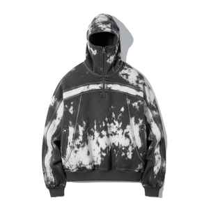 Sweat à capuche en polaire épais avec masque intégral, design moderne et décontracté, idéal pour la chaleur des tenues d'hiver - Product Image 5