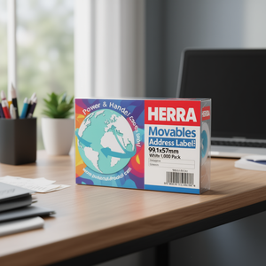 HERMA Movables <b>Address</b> <b>Labels</b> 99.1x57mm White 1,000 Pack - Product Image 3