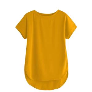 T-shirt respirant en coton uni de qualité supérieure pour femmes, marque et logo personnalisés, nouvel arrivage - Product Image 1