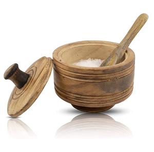Antique Acacia Wood Sugar Salt Pepper Box for Home Hotel and Kitchen Ware Wood Sugar and Salt Box Custom Size Top <b>Product</b> - Product Image 4
