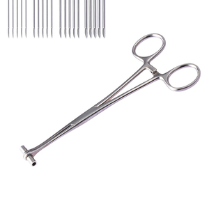 Pince à septum pince outil avec 14G 16G 18G 20G aiguilles pour nez oreille corps Piercing Kit de chirurgie ciseaux chirurgicaux - Product Image 6