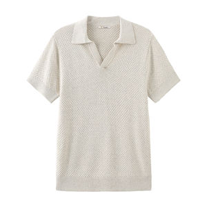 Top vendedor al por mayor 100% algodón de los hombres de manga corta Waffle Knit Polo - Product Image 1
