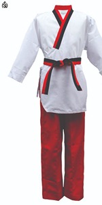 Vente en gros d'uniforme de taekwondo grande taille fabriqué en usine avec logo personnalisé vêtements d'arts martiaux jiu jitsu kimono uniforme de taekwondo - Product Image 2