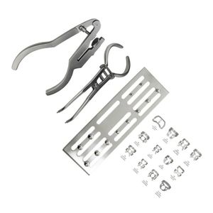 Ensemble de barrage en caoutchouc dentaire manuel de haute qualité Kit de barrage dentaire de base en acier inoxydable de meilleure qualité Instruments chirurgicaux pour les soins dentaires - Product Image 4