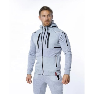 Survêtement en polaire deux pièces pour hommes, vêtements de sport pour le jogging quotidien en cuir. - Product Image 4