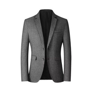 Abrigo Formal de Lana para Hombre, Ropa de Oficina, Estilo Profesional, Corte Entallado, Abrigo Largo con un Solo Botón - Product Image 4