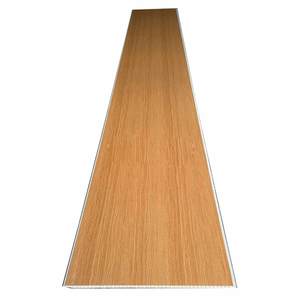 Panneau mural plat en PVC à rainures et languettes avec finition imitation bois, imperméable, ignifuge, insonorisant, revêtement intérieur - Product Image 1