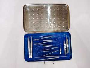 Juego de microcirugía, tijeras manuales de acero inoxidable para microagujas, instrumentos quirúrgicos de clase II con certificación CE - Product Image 2