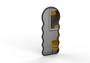 Miroir métallique d'inspiration vintage parfaitement avec le verre réfléchissant moderne un ajout polyvalent à tout miroir sur pied d'espace - Product Image 2