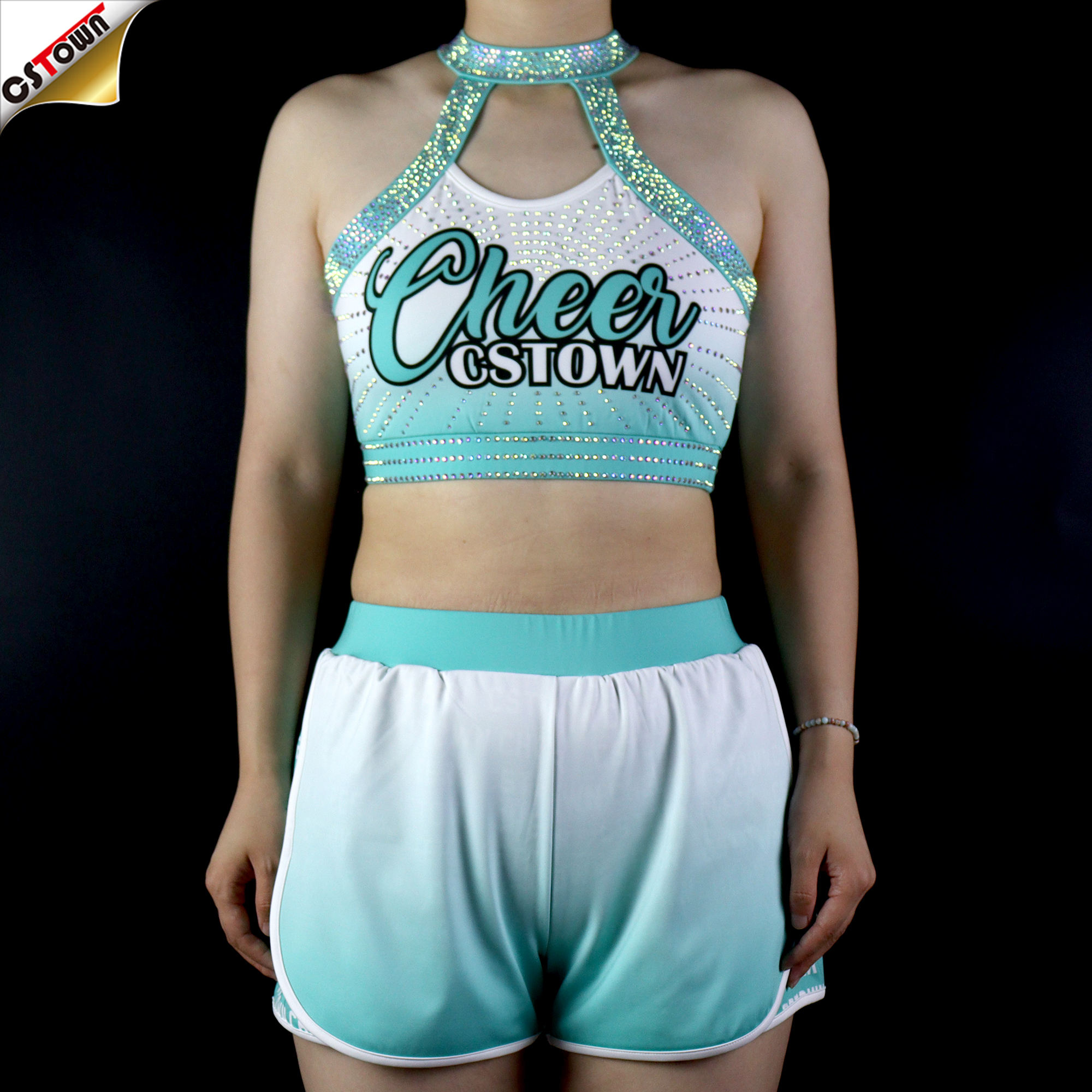 Hot Sale Cheerleading Sports Bra Kids Cheer Practice Wears
